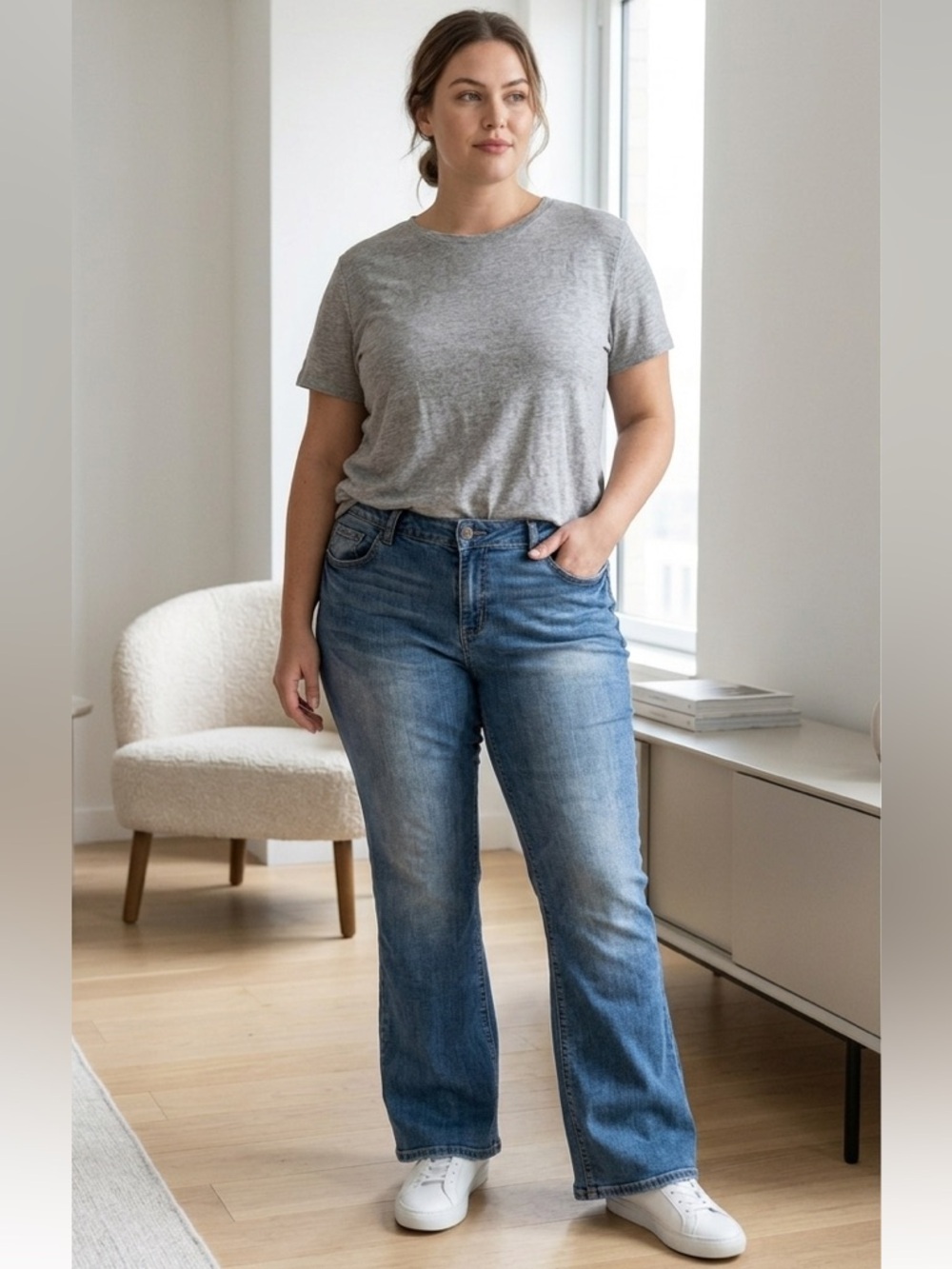 Charlotte Russe Flare Low Rise Jeans - Size 16R